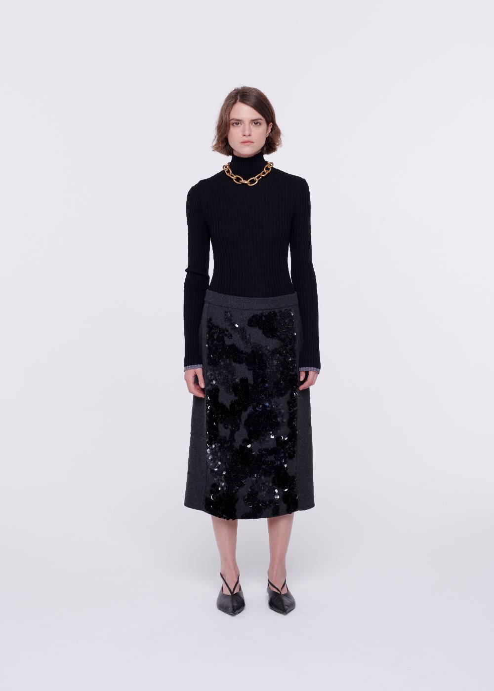Plan C GONNA MIDI DI LANA CON PAILLETTES Online