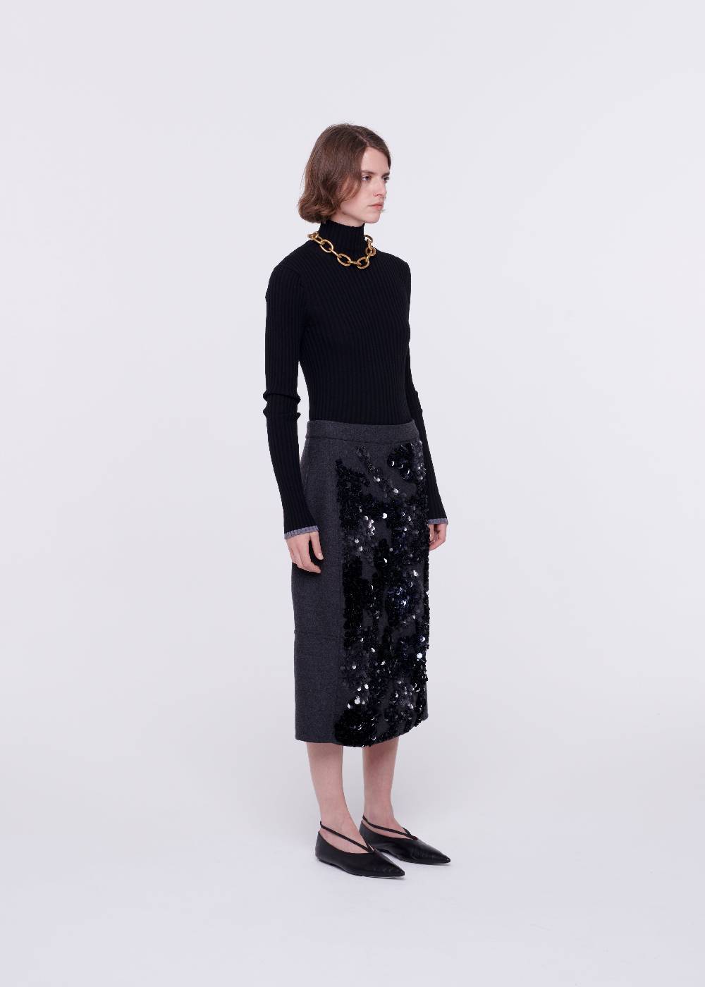 Plan C GONNA MIDI DI LANA CON PAILLETTES Online