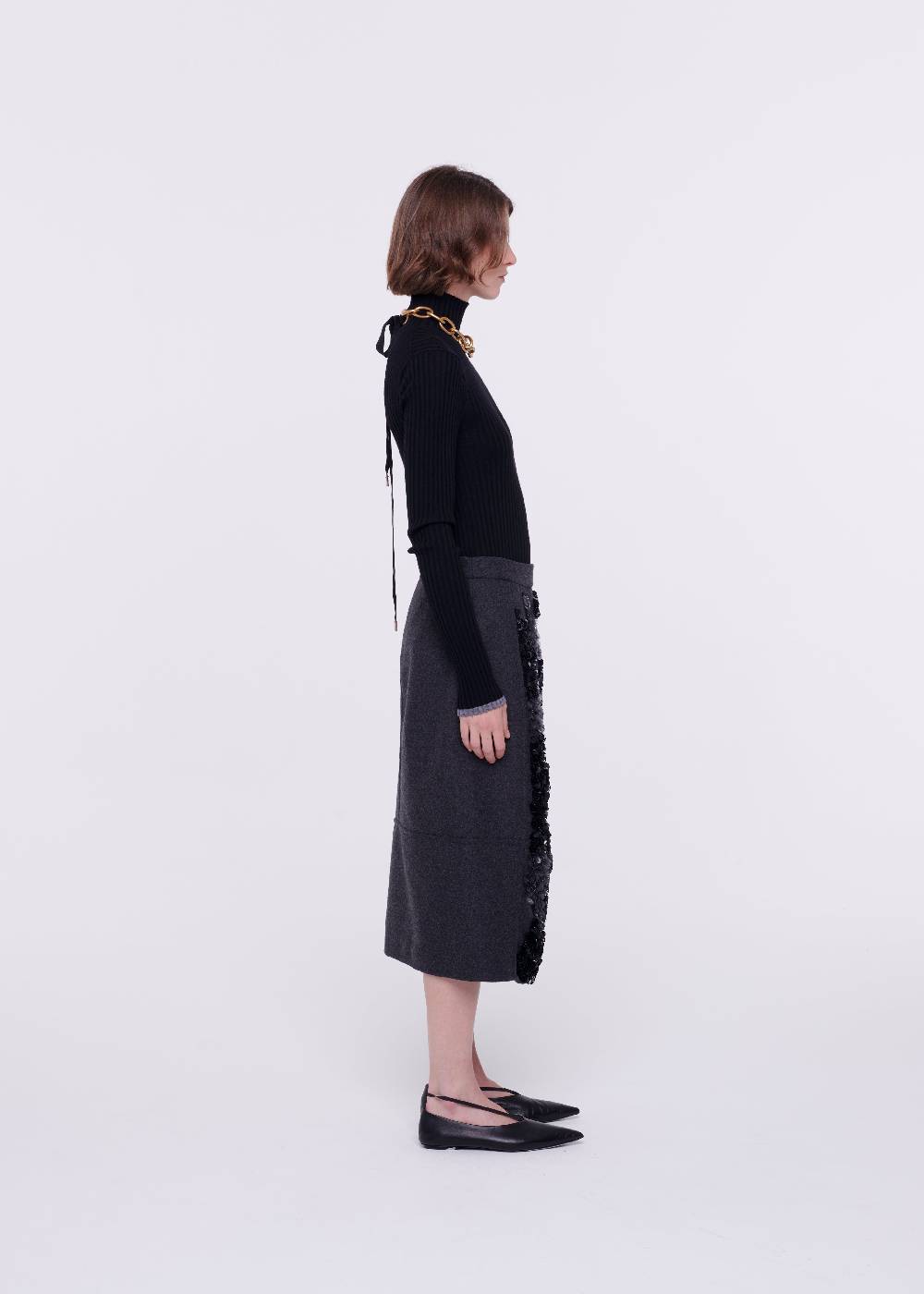 Plan C GONNA MIDI DI LANA CON PAILLETTES Online