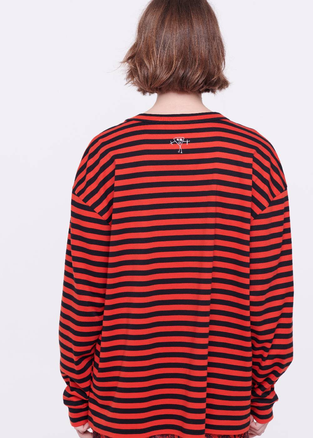 Plan C T-SHIRT A MANICHE LUNGHE A RIGHE In Vendita