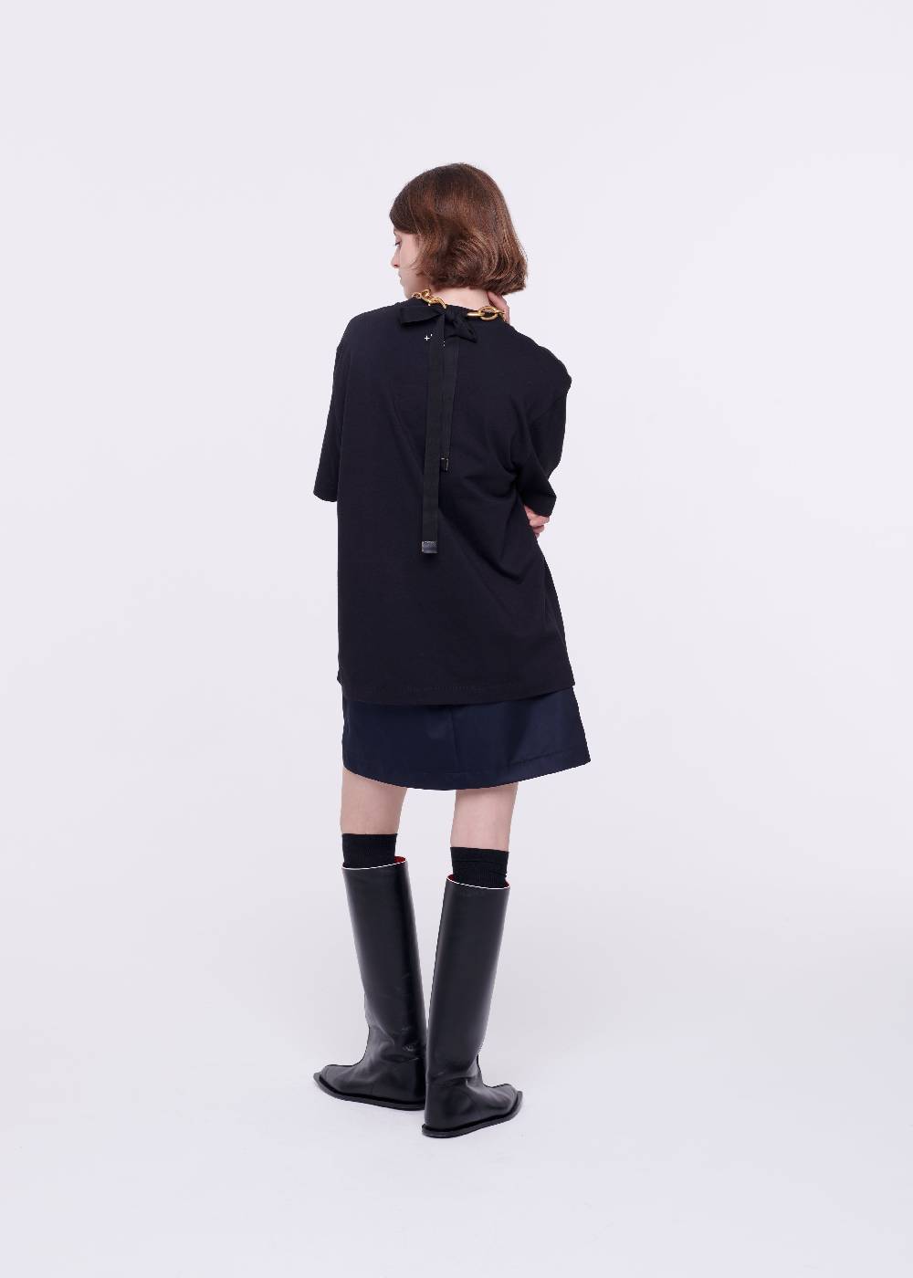 Plan C T-SHIRT NERA IN COTONE CON STAMPA Offerta