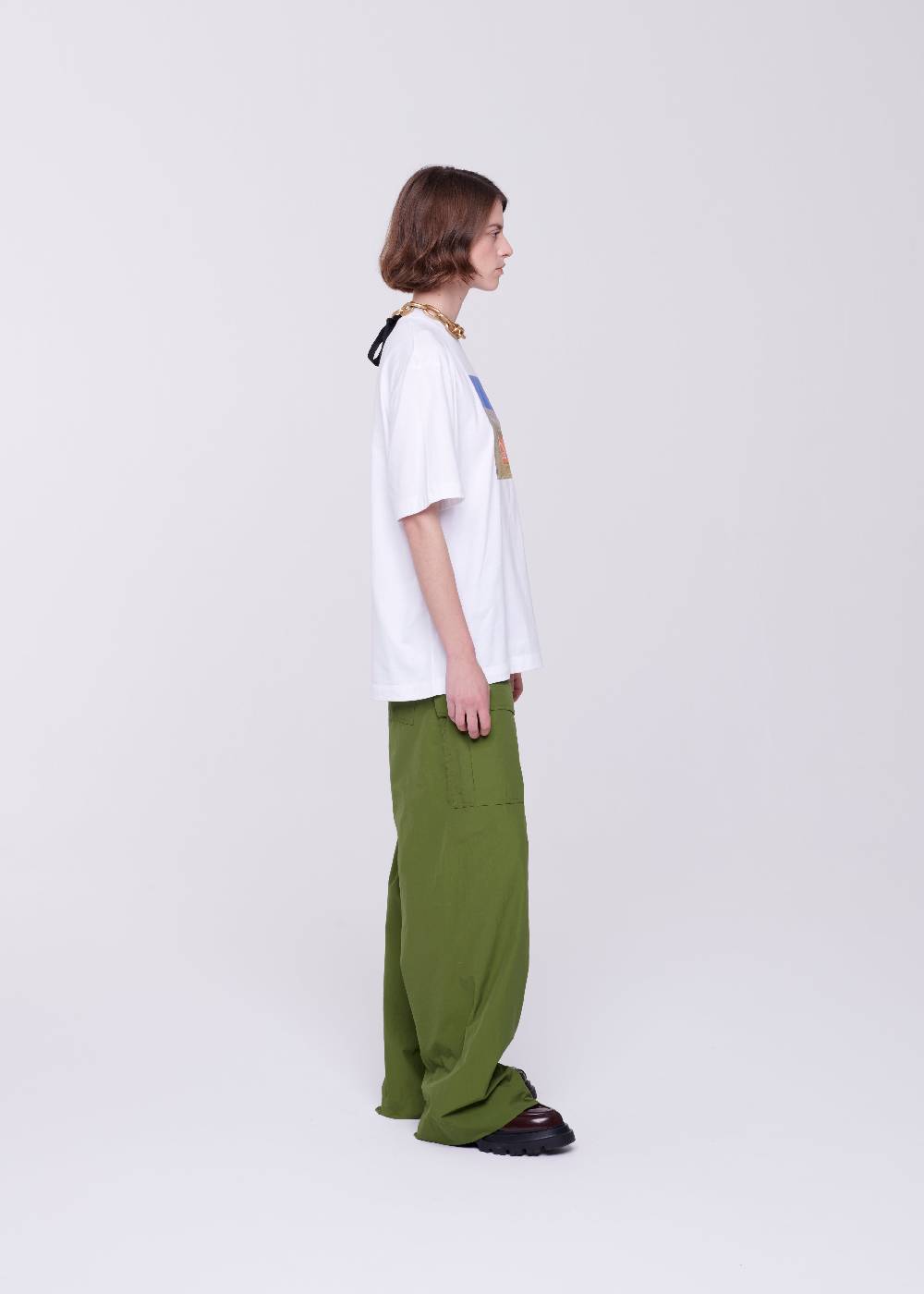Plan C T-SHIRT BIANCA IN COTONE CON STAMPA Nuovo