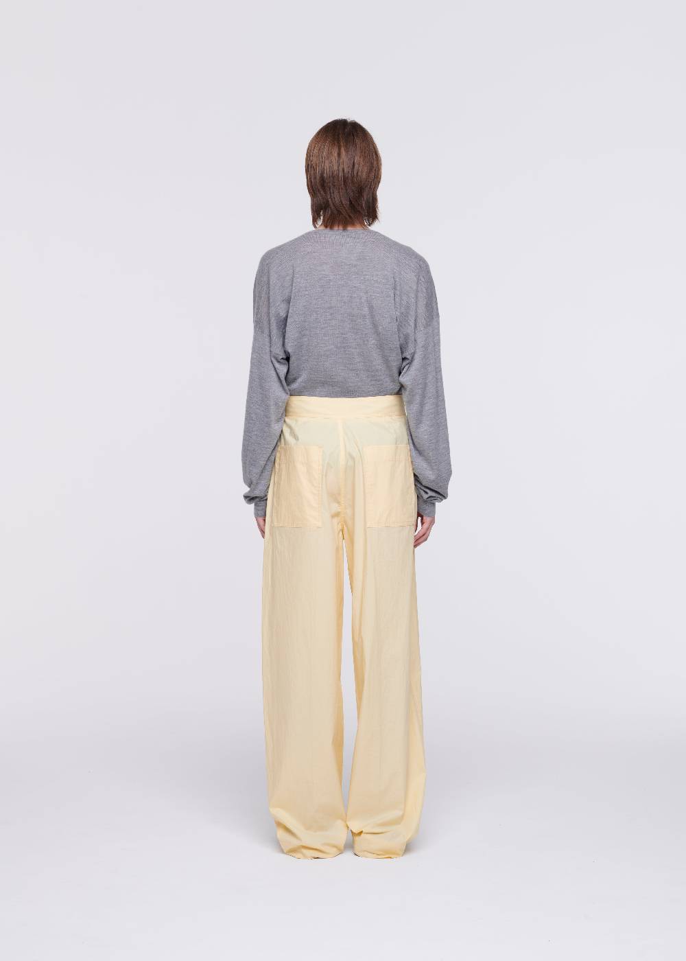 Plan C PANTALONI AMPI IN COTONE COLOR ZABAIONE Pezzi Unici