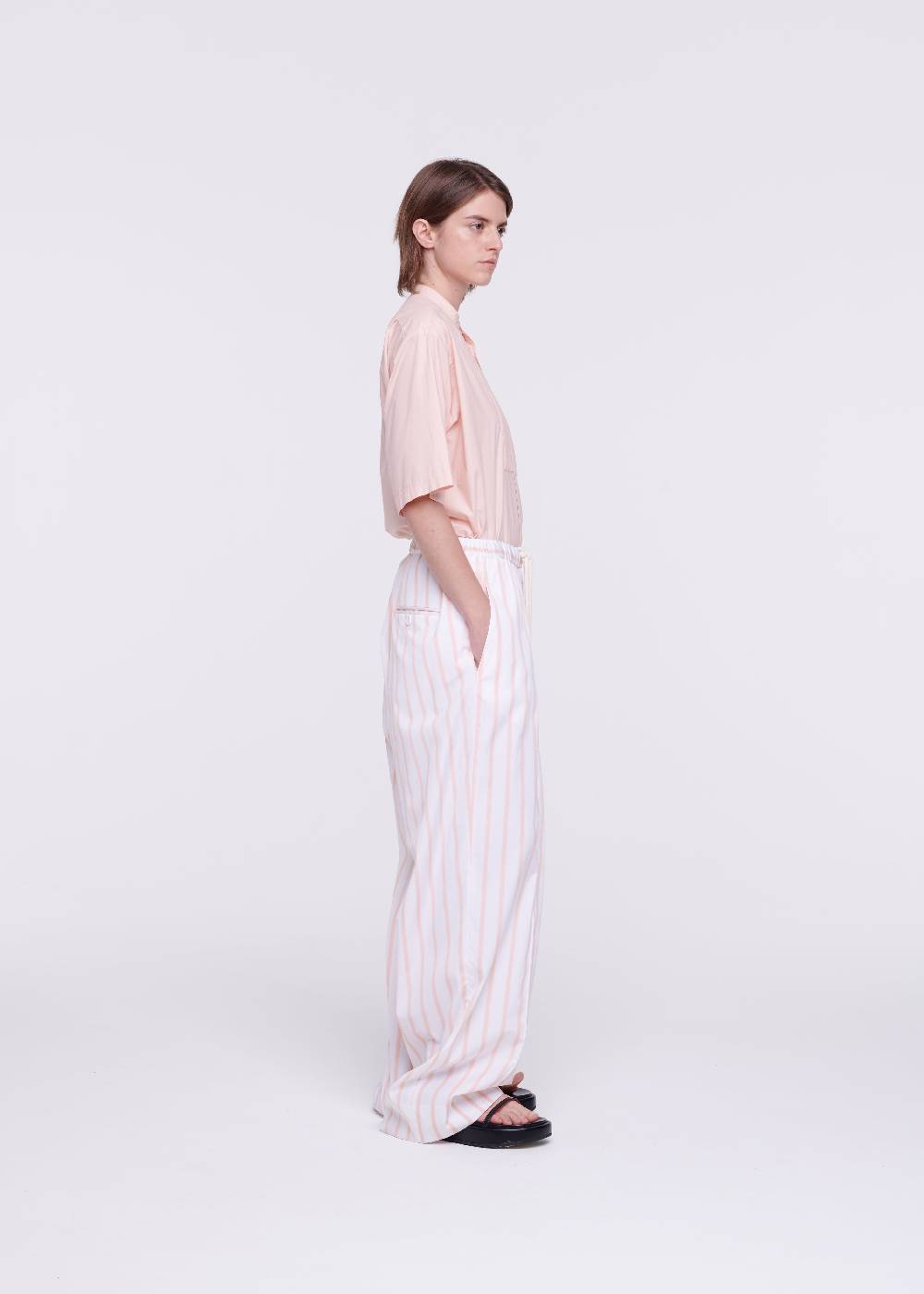Plan C PANTALONI A RIGHE ROSA CON COULISSE Qualità Garantita