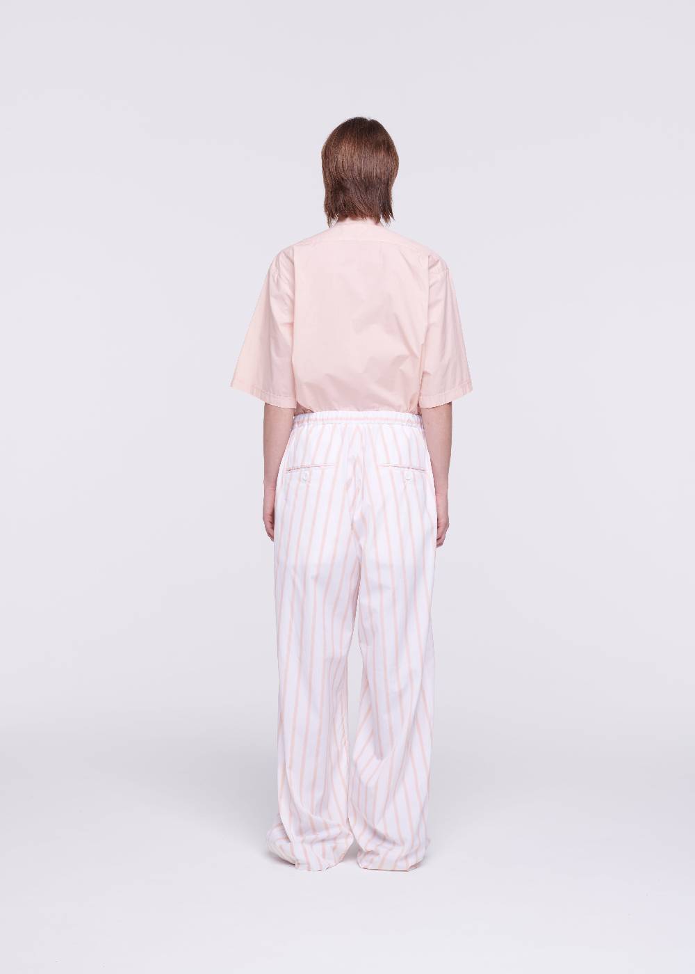 Plan C PANTALONI A RIGHE ROSA CON COULISSE Qualità Garantita