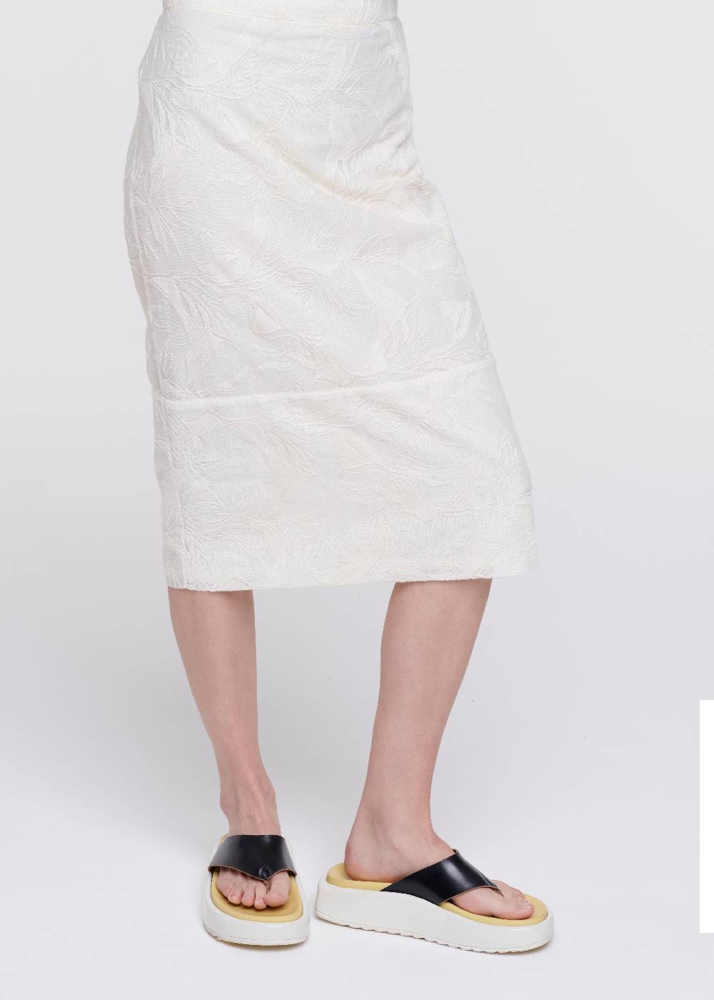 Plan C GONNA MIDI CON RICAMI FLOREALI Shopping Online