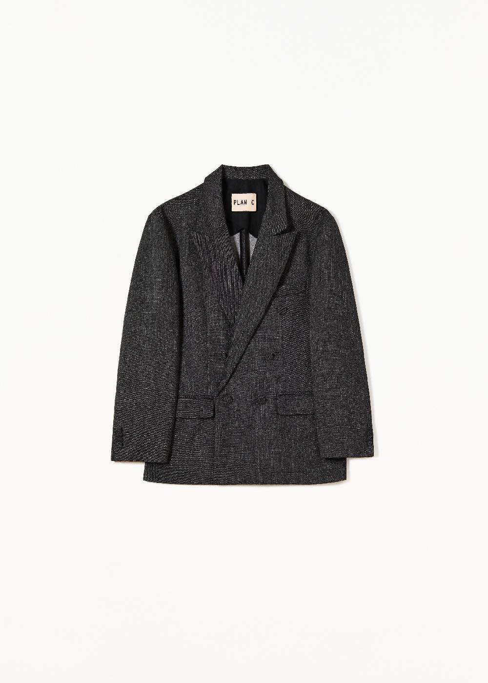 Plan C BLAZER DOPPIOPETTO GRIGIO SCURO