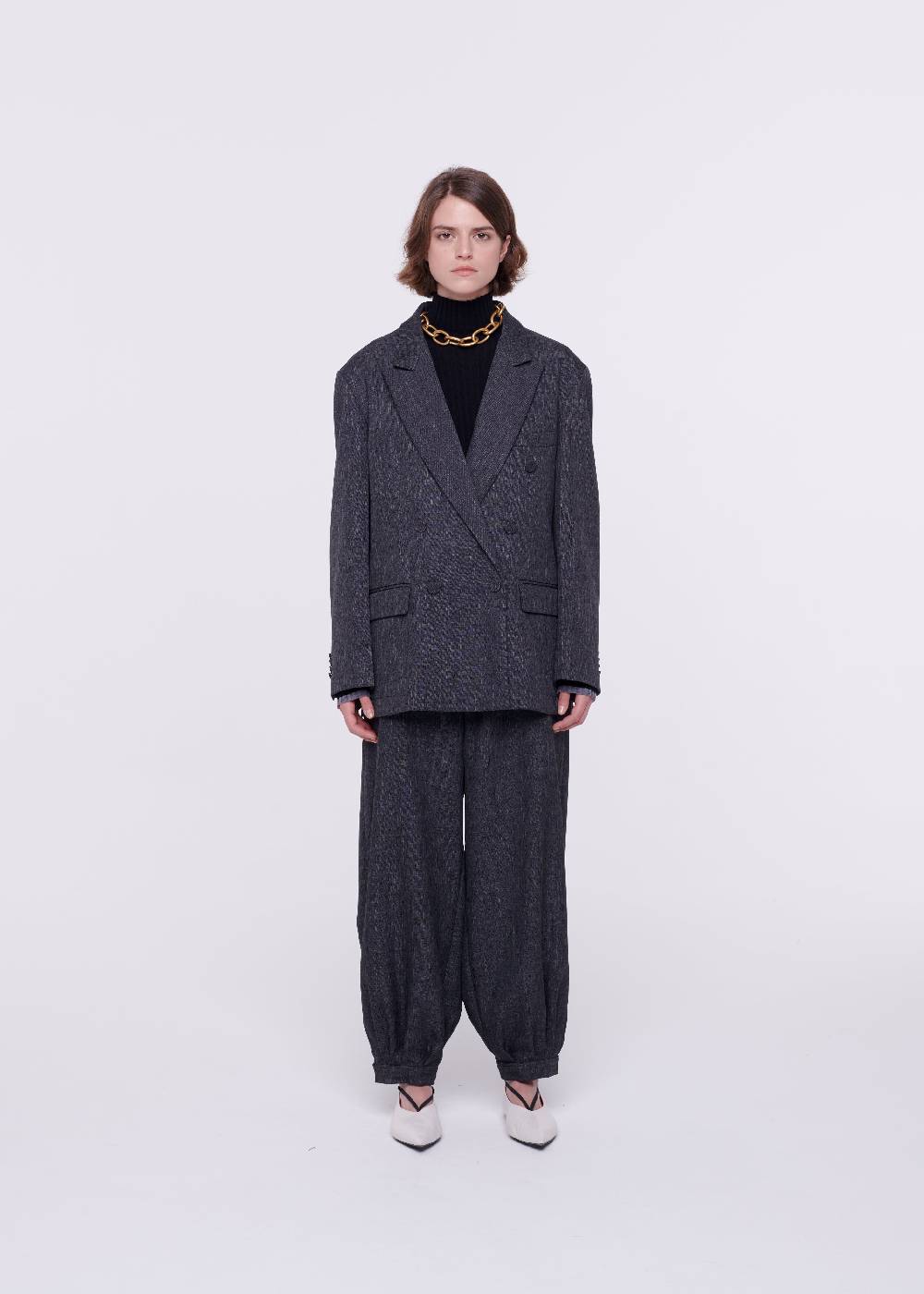 Plan C BLAZER DOPPIOPETTO GRIGIO SCURO Prezzo Ridotto