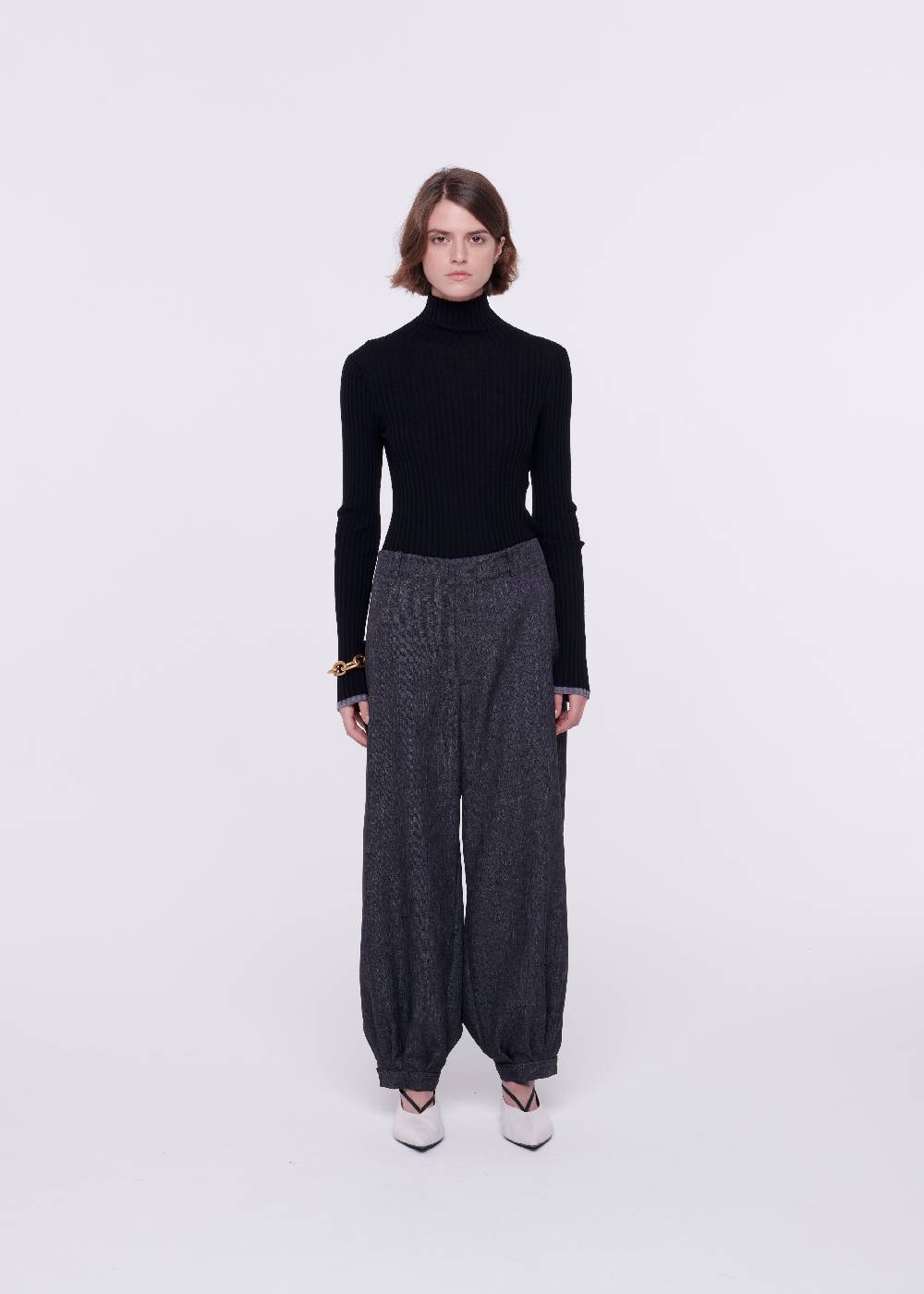 Plan C PANTALONI BALLOON GRIGIO SCURO Sottocosto