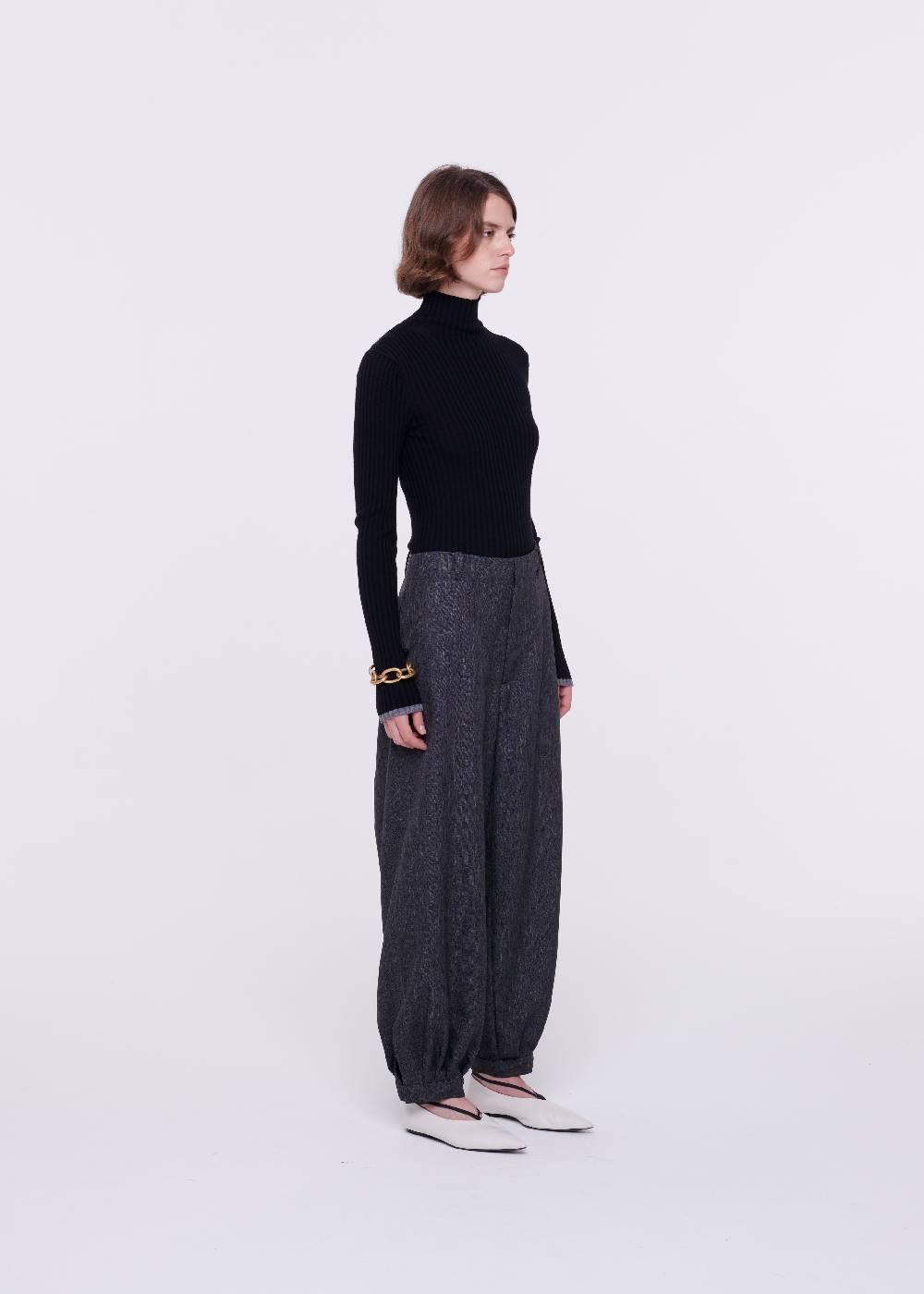 Plan C PANTALONI BALLOON GRIGIO SCURO Sottocosto
