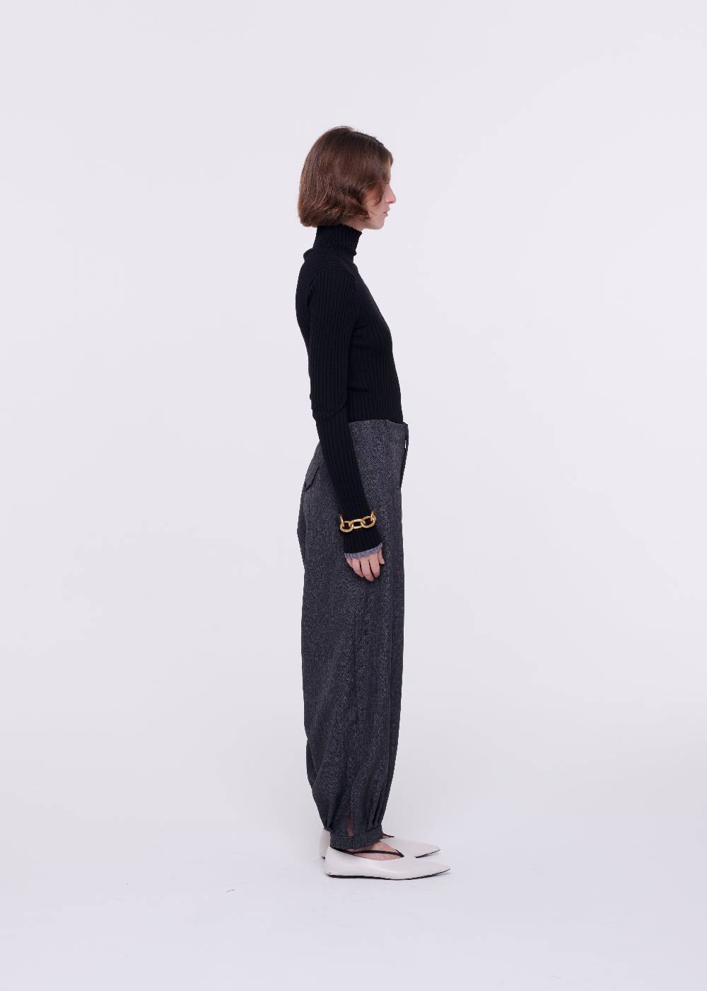Plan C PANTALONI BALLOON GRIGIO SCURO Sottocosto