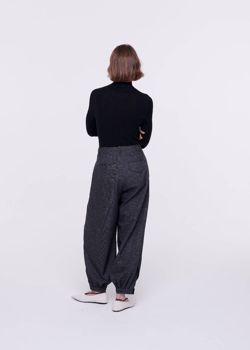 Plan C PANTALONI BALLOON GRIGIO SCURO Sottocosto