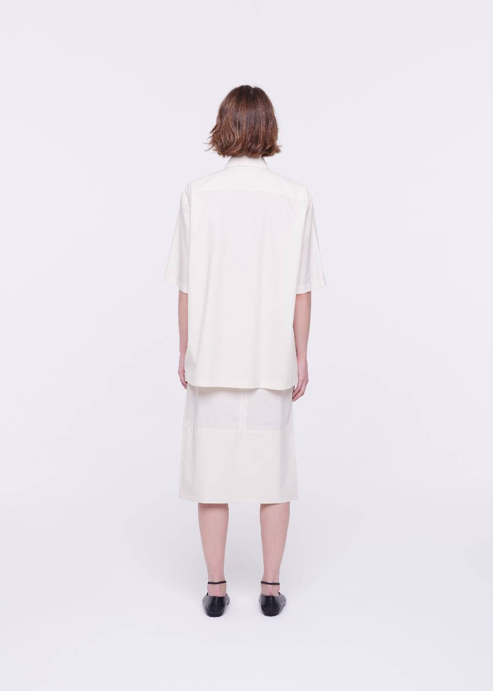 Plan C CAMICIA IN COTONE TECNICO CON RICAMO IN PAILLETTES Novità