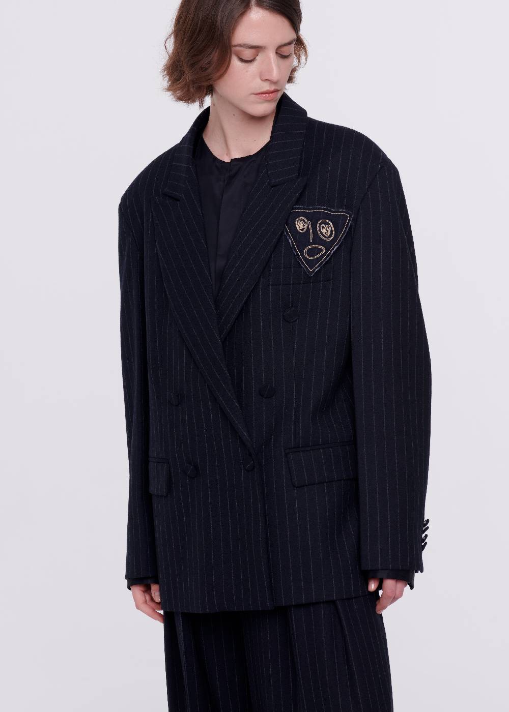 Plan C BLAZER DOPPIOPETTO GESSATO DI LANA Offerta