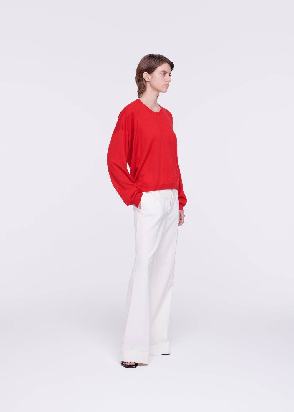 Plan C MAGLIONE ROSSO IN CASHMERE DRAPPEGGIATO I Più Venduti