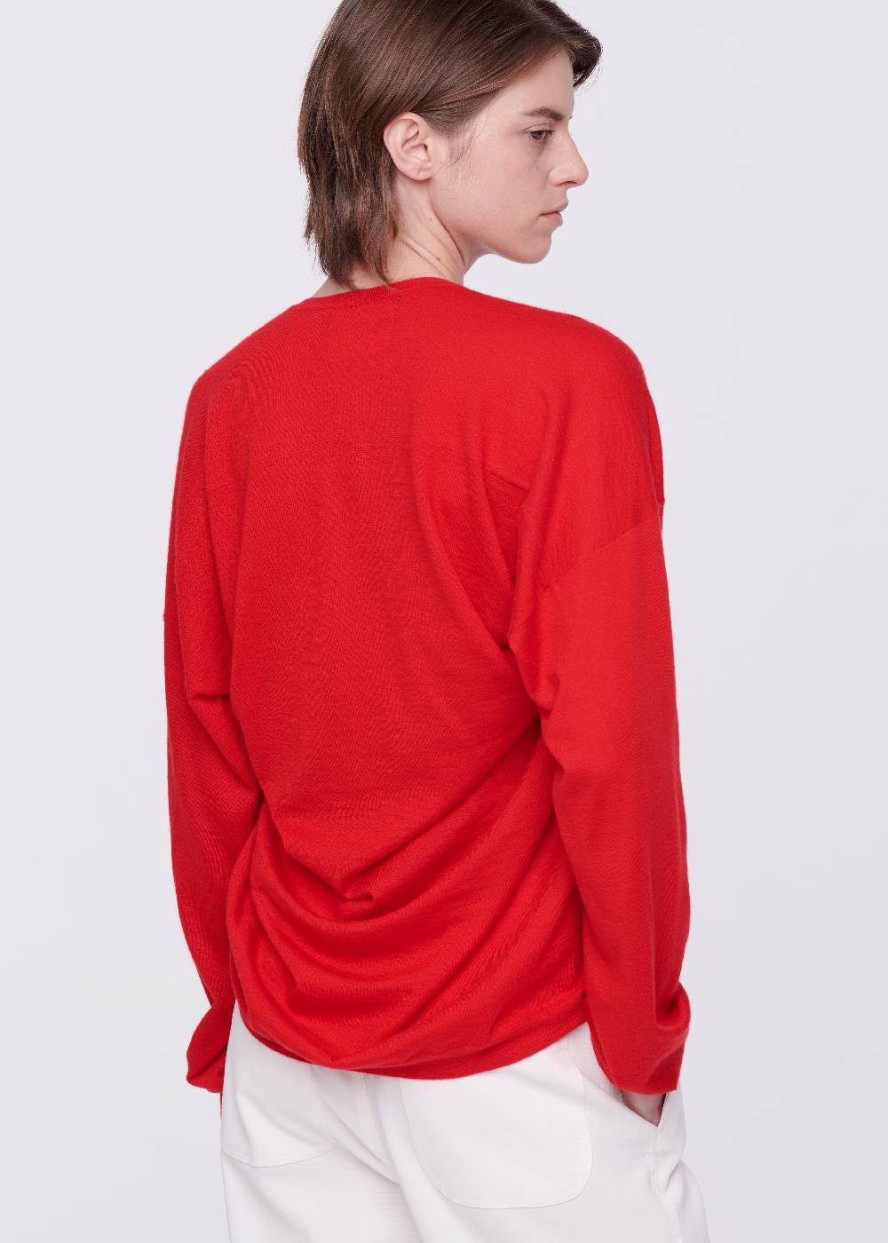 Plan C MAGLIONE ROSSO IN CASHMERE DRAPPEGGIATO I Più Venduti