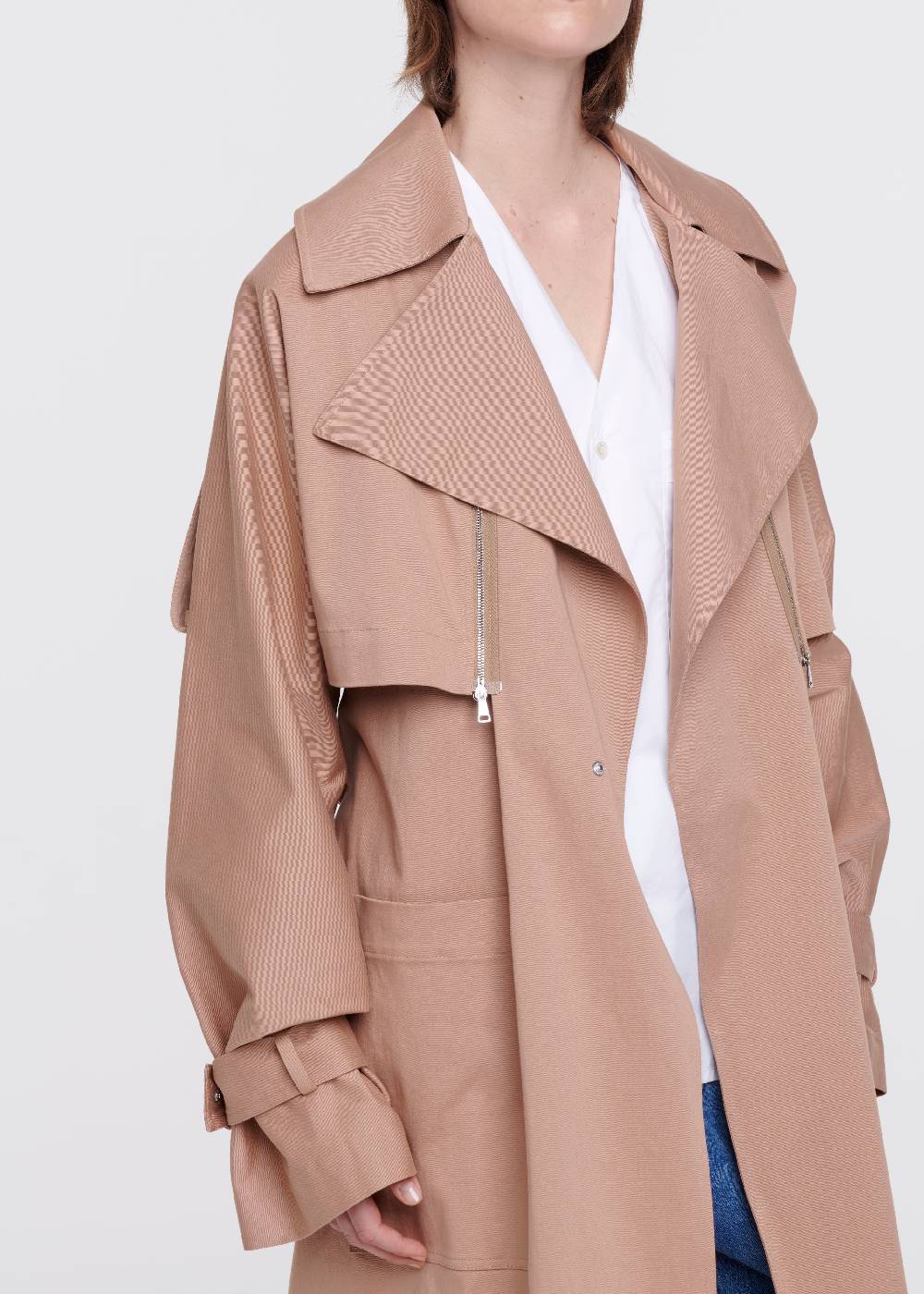 Plan C TRENCH IN COTONE COLOR CARAMELLO Negozio