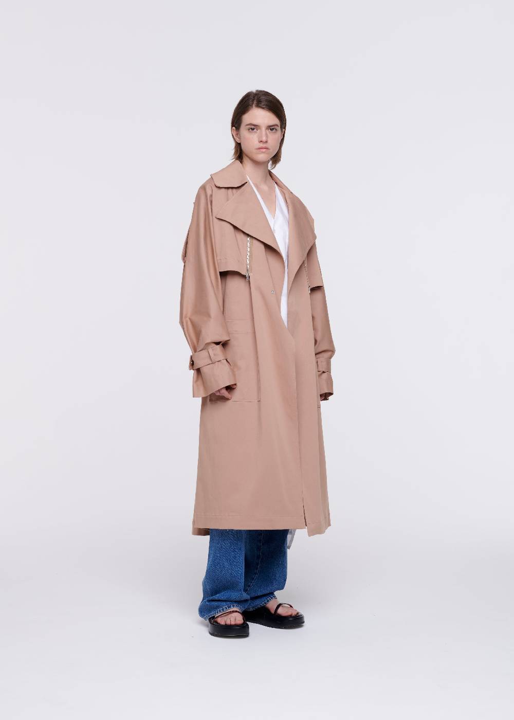 Plan C TRENCH IN COTONE COLOR CARAMELLO Negozio