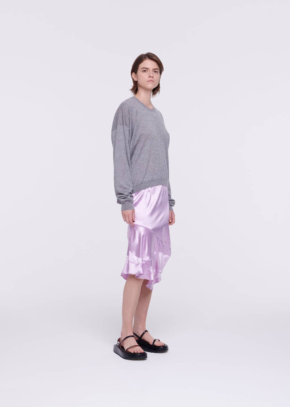 Plan C MAGLIONE GRIGIO IN CASHMERE DRAPPEGGIATO 2025