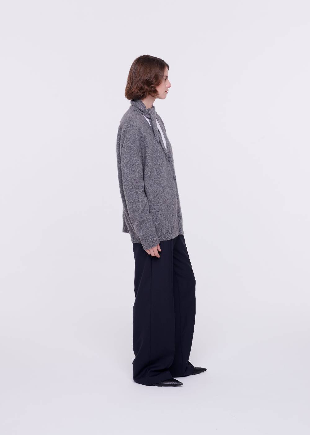 Plan C CARDIGAN IN LANA MERINO CON SCIALLE In Linea