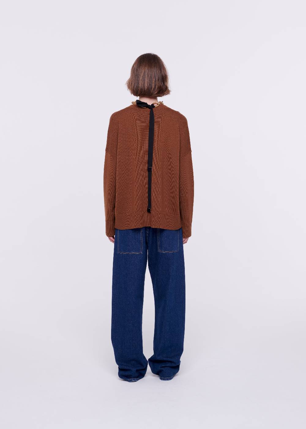 Plan C MAGLIONE CON SCOLLO A V IN LANA MERINO Vendita