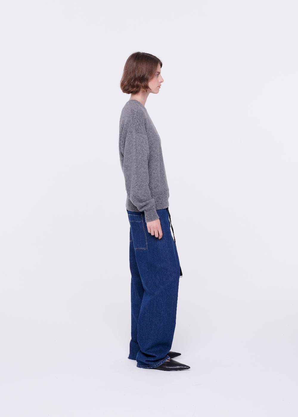 Plan C MAGLIONE GRIGIO IN LANA MERINO Promozione