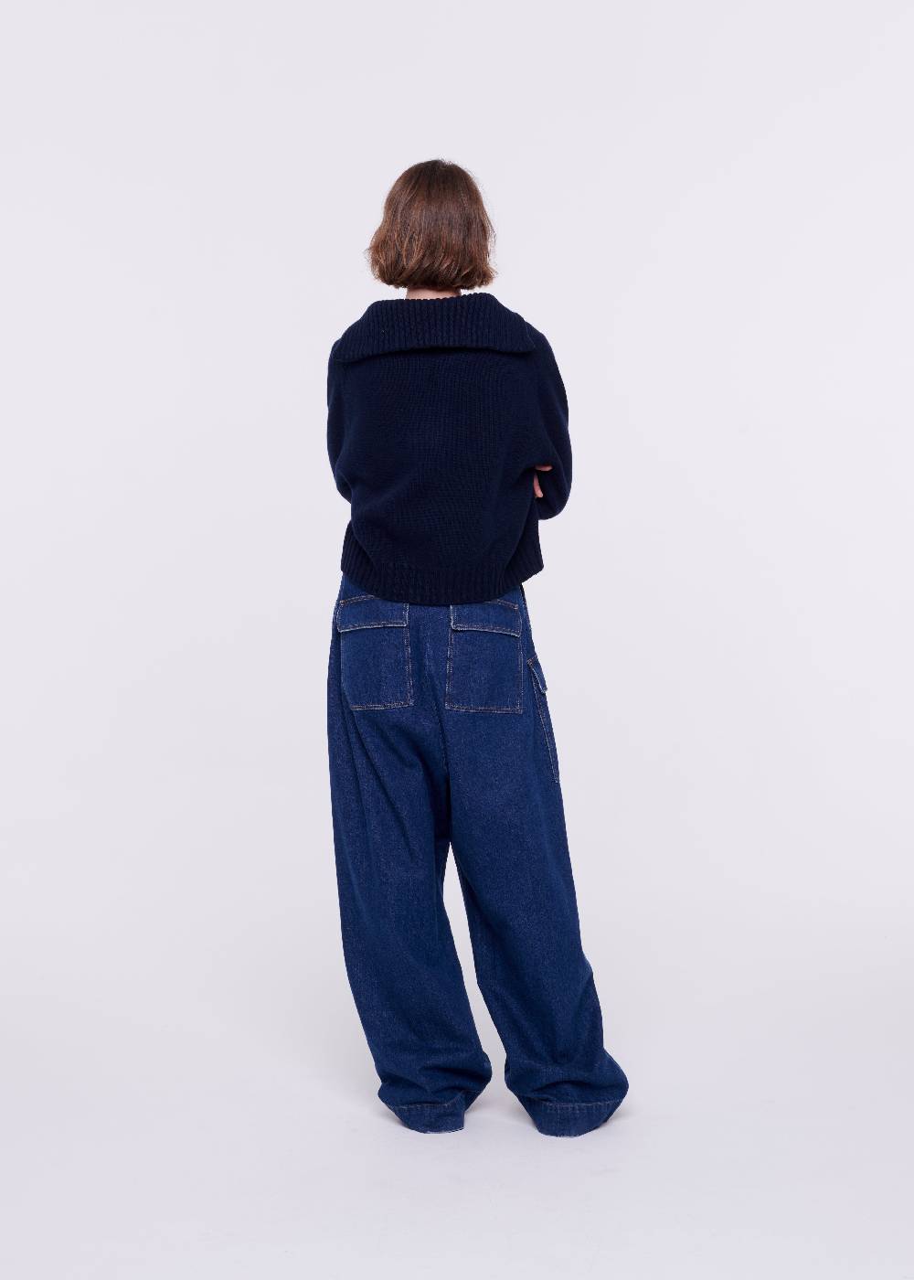 Plan C MAGLIONE NAVY IN CACHEMIRE Spedizione Gratuita