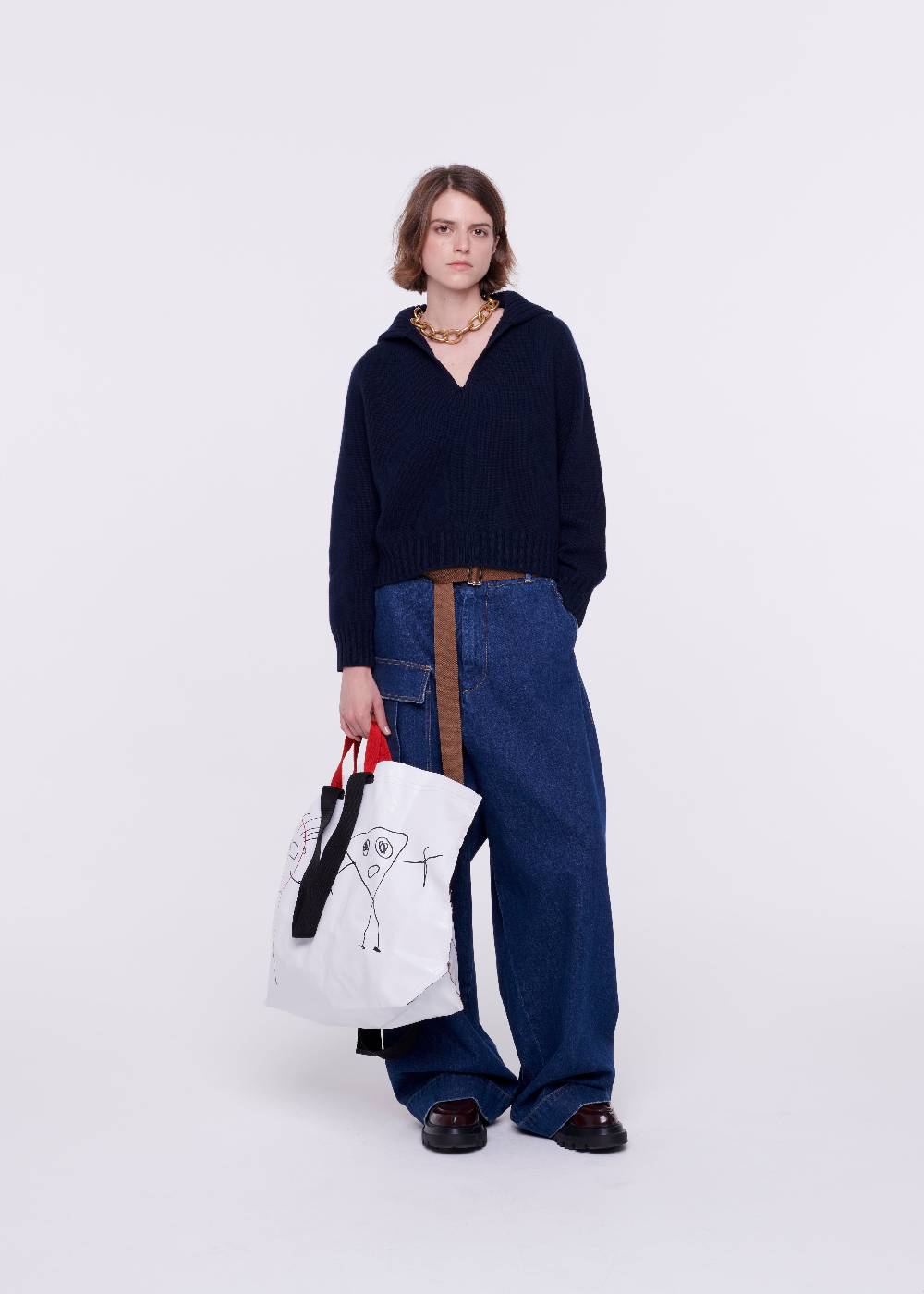 Plan C MAGLIONE NAVY IN CACHEMIRE Spedizione Gratuita