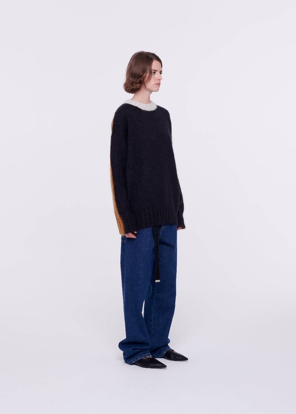 Plan C MAGLIONE COLOR-BLOCK IN MOHAIR Qualità Garantita