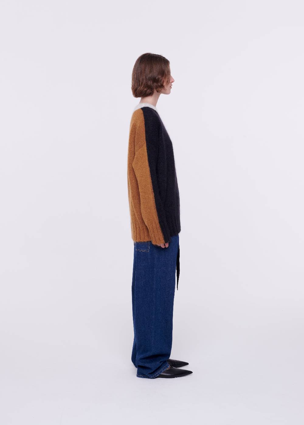 Plan C MAGLIONE COLOR-BLOCK IN MOHAIR Qualità Garantita
