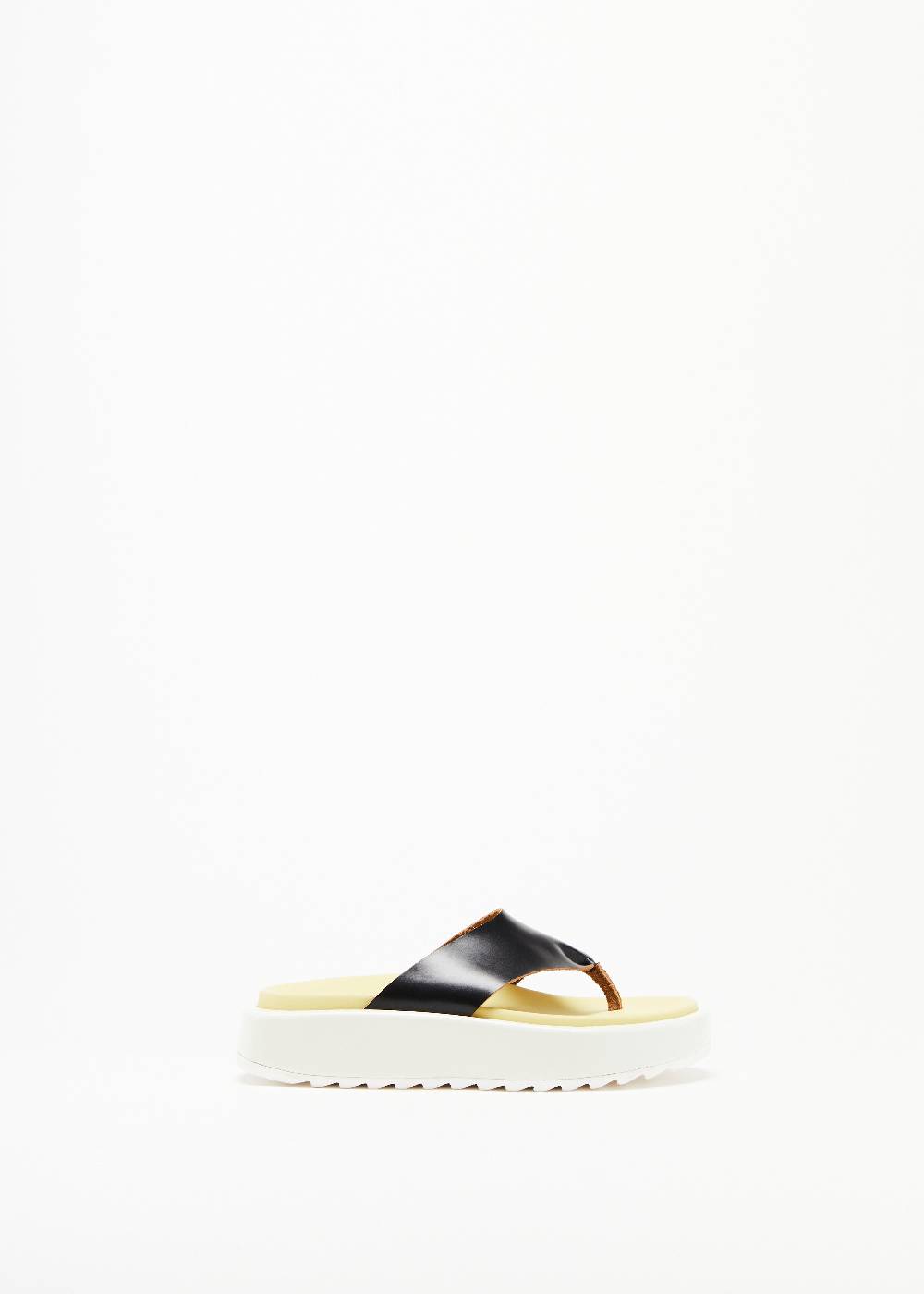 Plan C SANDALI INFRADITO IN PELLE CON ZEPPE
