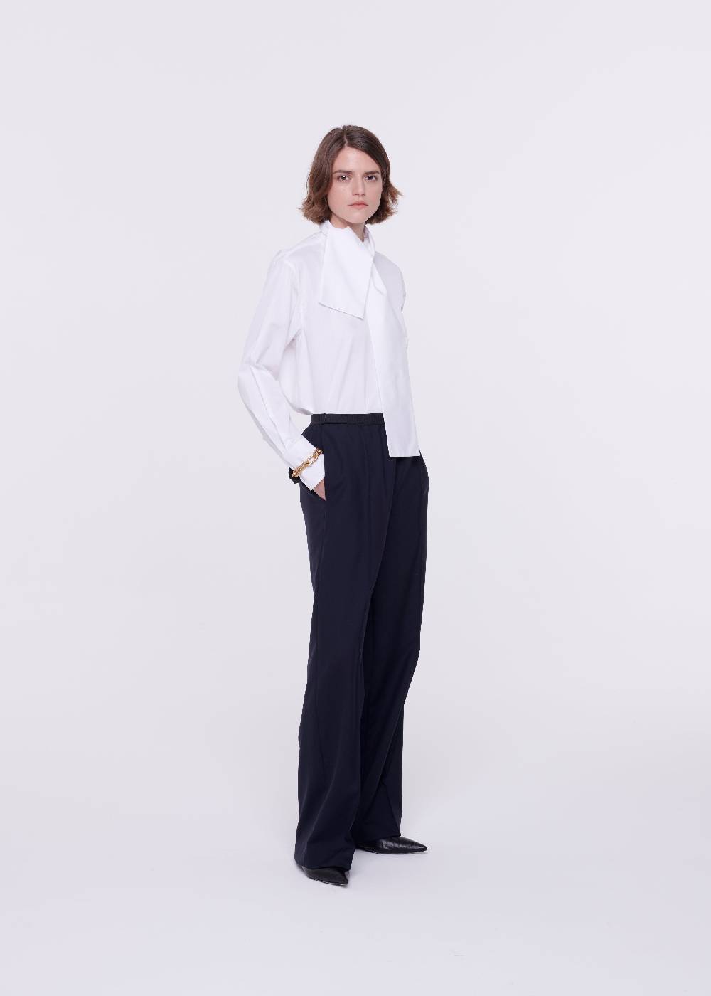 Plan C PANTALONI BLU DI LANA Fino Al -60%