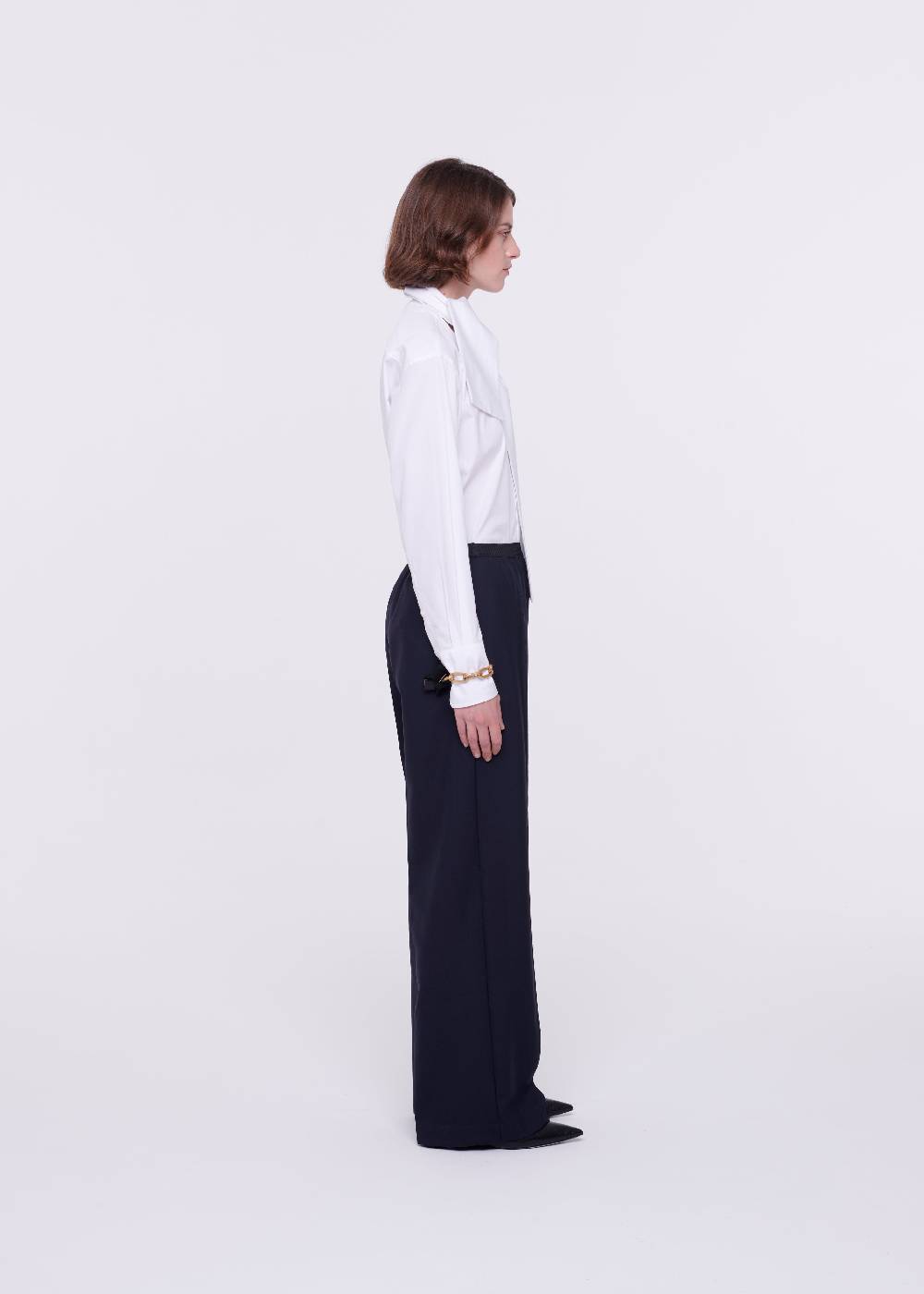 Plan C PANTALONI BLU DI LANA Fino Al -60%