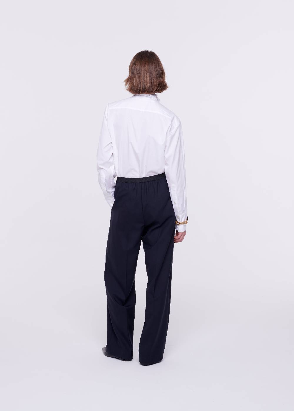 Plan C PANTALONI BLU DI LANA Fino Al -60%