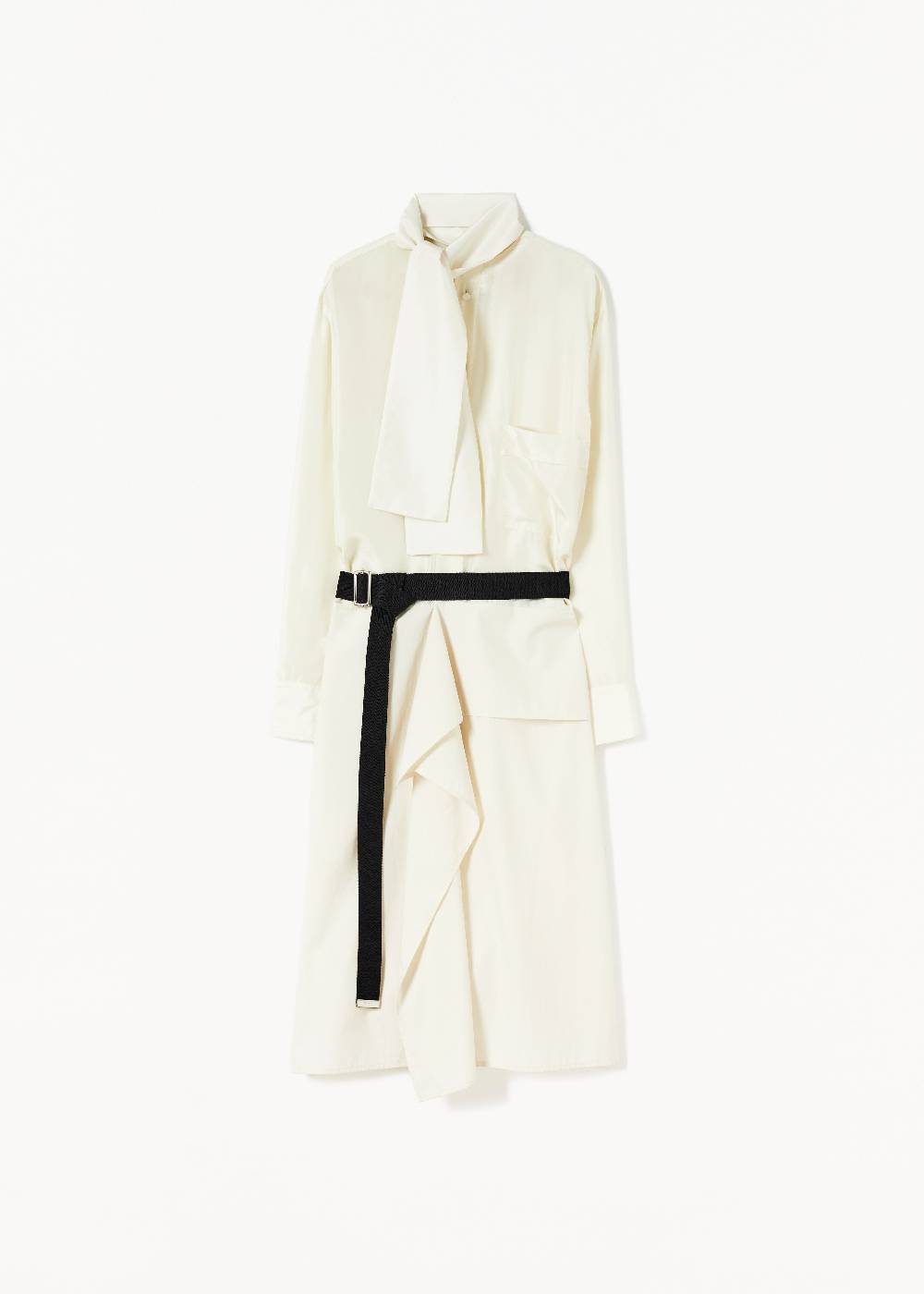 Plan C ABITO MIDI A PANNELLI CON FOULARD