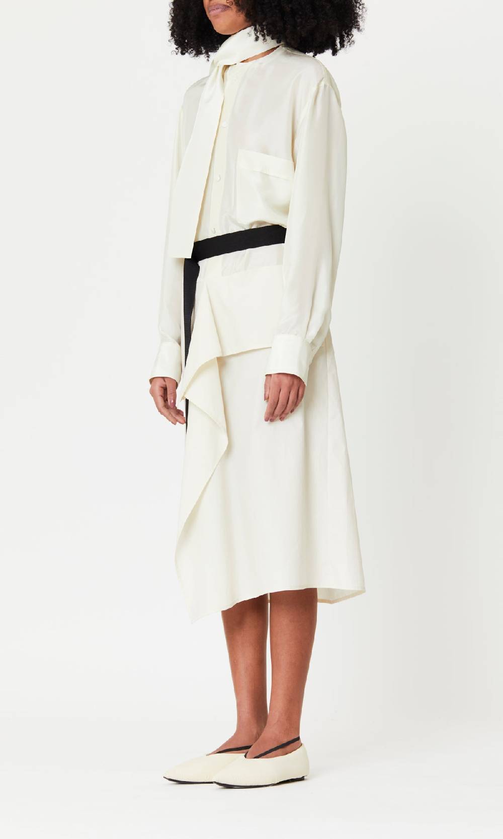 Plan C ABITO MIDI A PANNELLI CON FOULARD Sconto