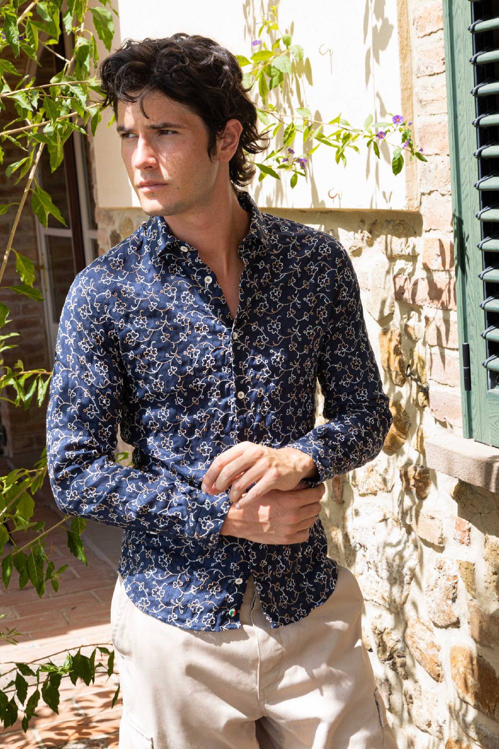 Poggianti Camicia uomo spring summer 24 FIRENZE-73F-233 Spedizione Gratuita