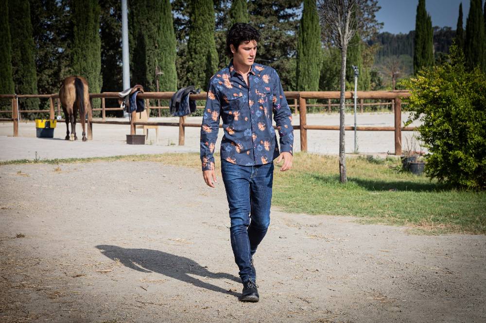 Poggianti Camicia uomo spring summer 24 BUD-73-525 Consegna Veloce