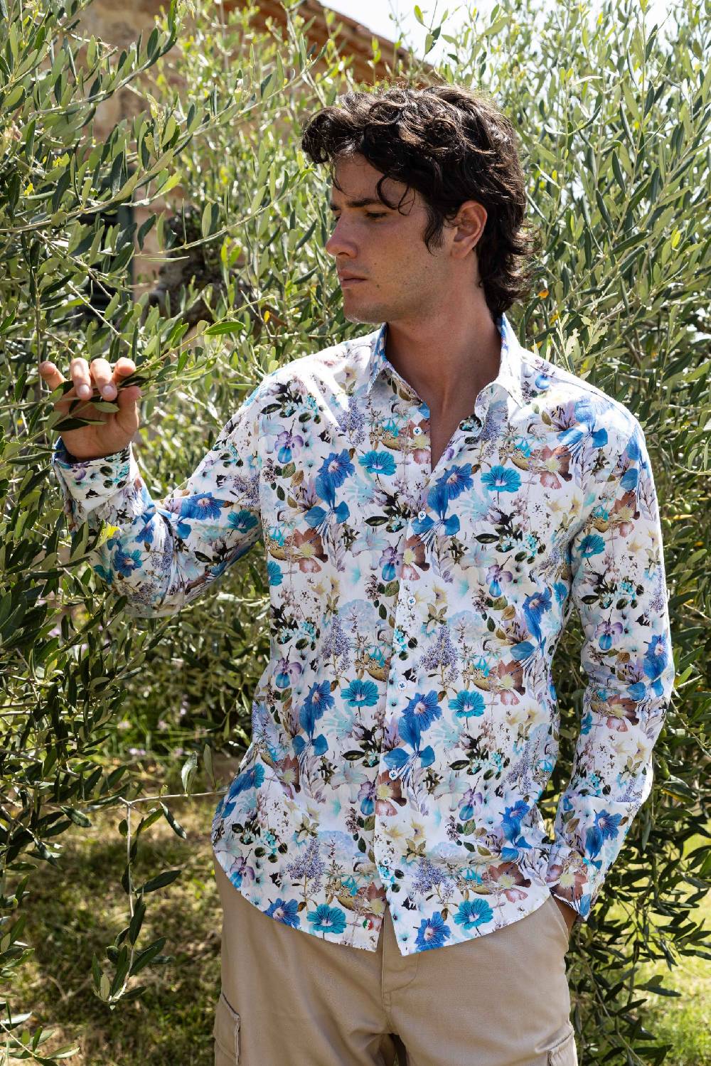 Poggianti Camicia uomo spring summer 24 FIRENZE-73F-130 Sconto