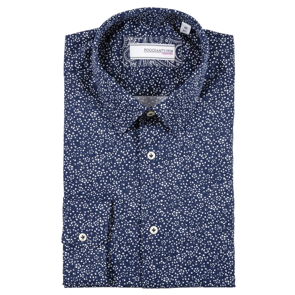 Poggianti Camicia fantasia collo italiano In Vendita
