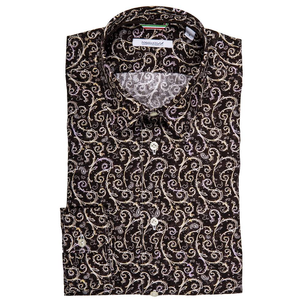 Poggianti Camicia fantasia collo classico Prezzo basso