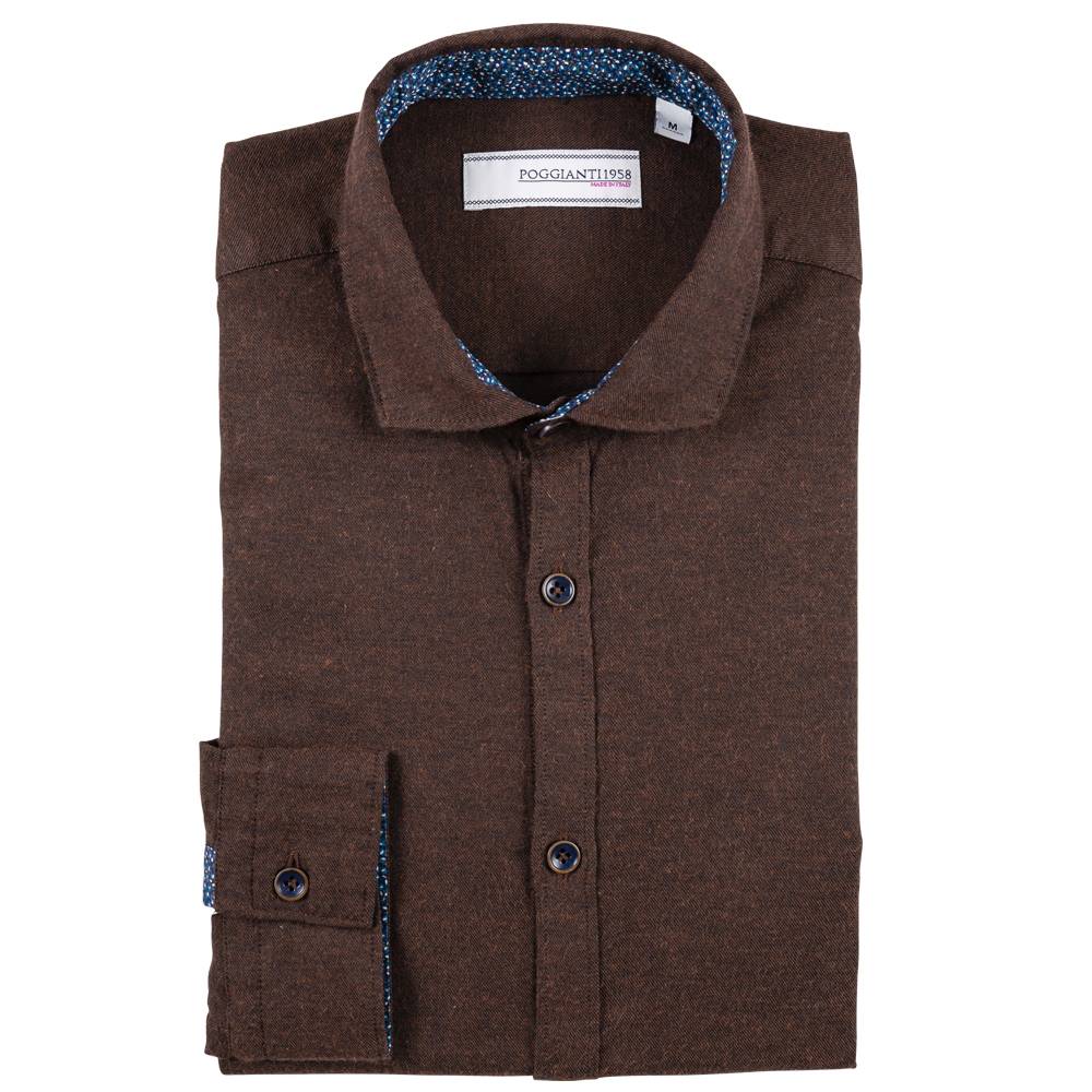 Poggianti Camicia in flanella con contrasti fantasia I Più Venduti