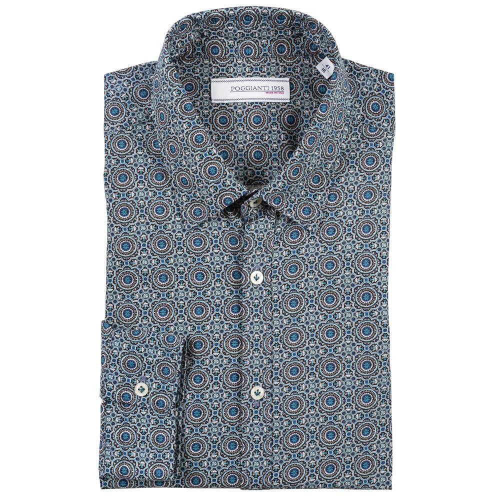 Poggianti Camicia fantasia collo piccolo Ultimi tre giorni