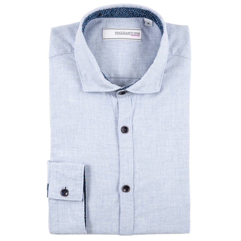 Poggianti Camicia in flanella con contrasti fantasia ACQUISTA ORA