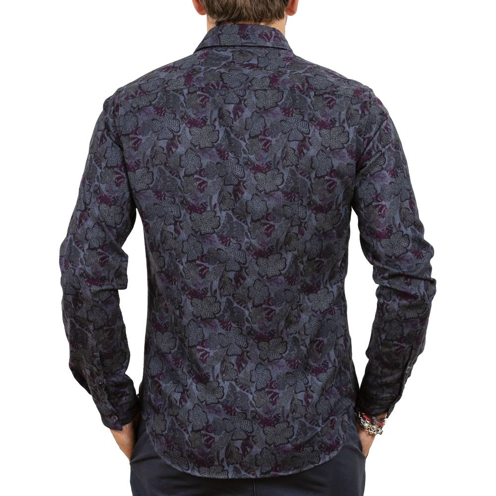 Poggianti Camicia fantasia floreale in flanella Ultimi due giorni