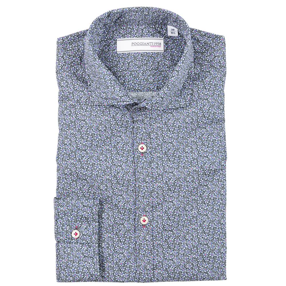 Poggianti Camicia fantasia floreale collo piccolo 2025