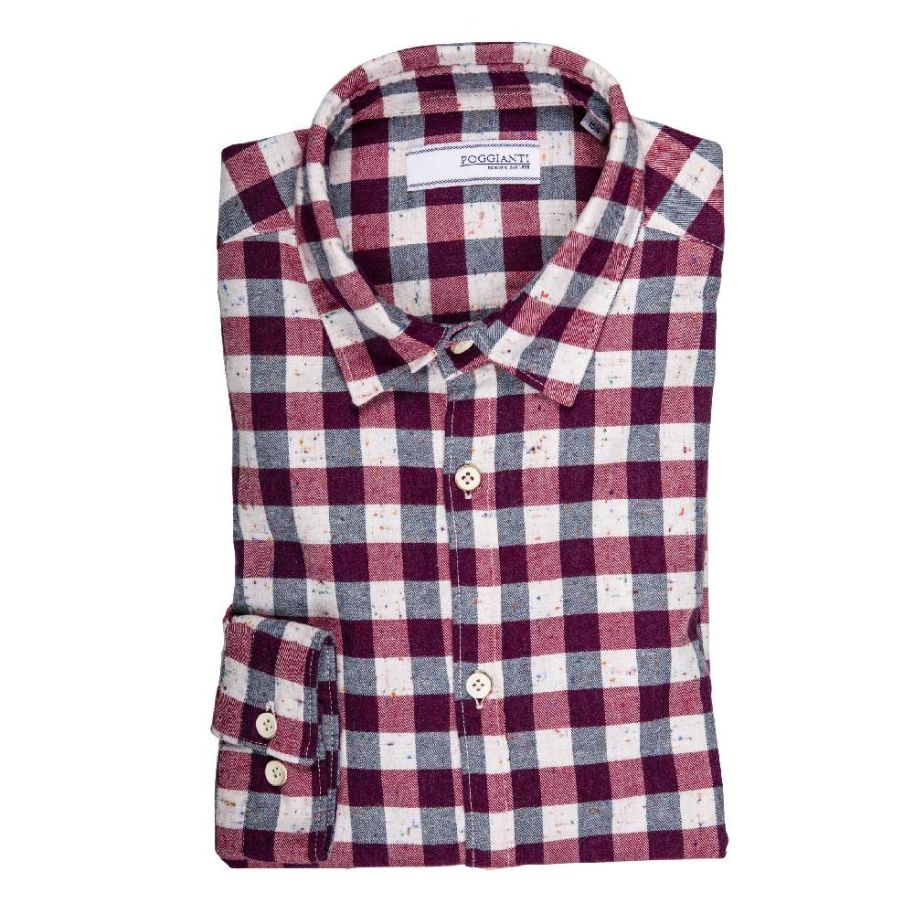 Poggianti Camicia Quadri in flanella Fino al 60% di sconto