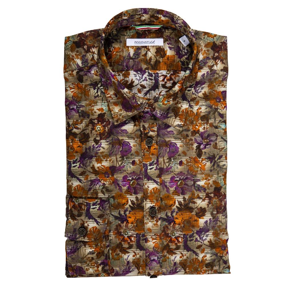 Poggianti Camicia Fantasia Quadri Vendita