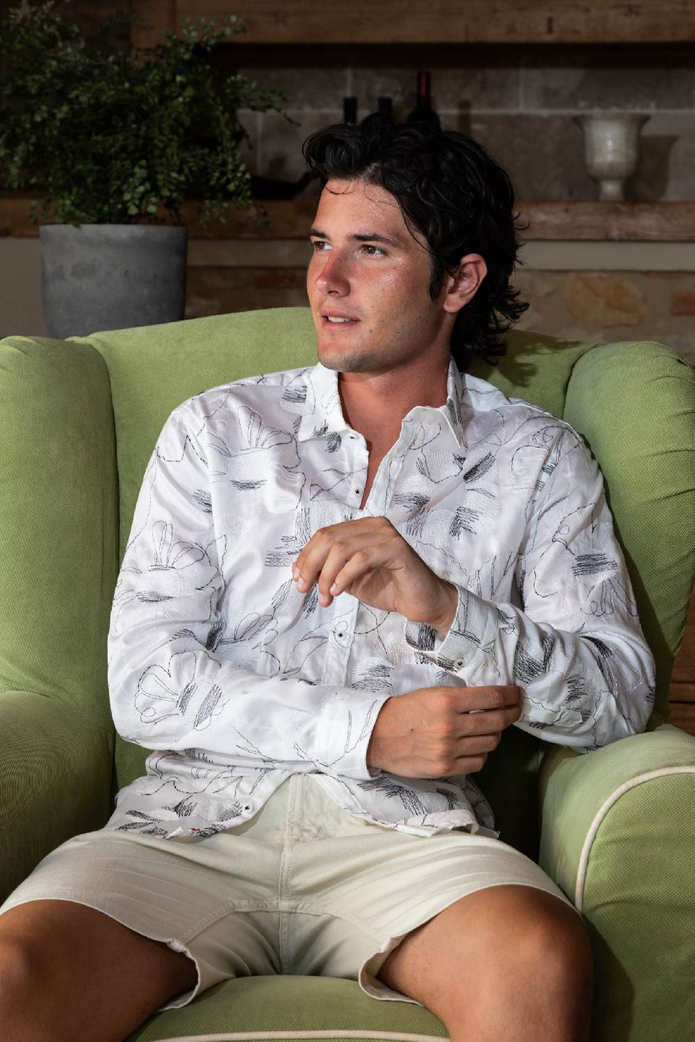 Poggianti Camicia uomo spring summer 24 PISA-73F-223 Officina