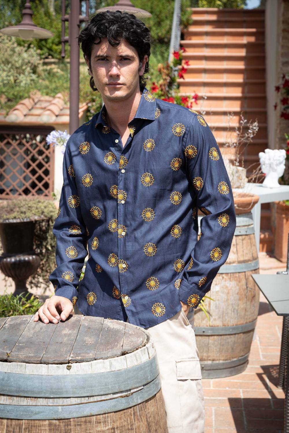 Poggianti Camicia uomo spring summer 24 FIRENZE-60F-221 Sottocosto